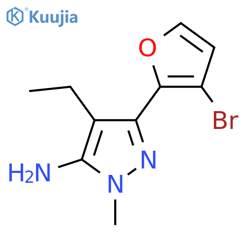 3-(3-bromofuran-2-yl)-4-ethyl-1-methyl-1H-pyrazol-5-amine structure