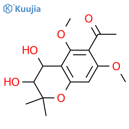 6-Acetyl-3,4-dihydro-2,2-dimethyl-2H-1-benzopyran-3,4,5,7-tetrol; (3R*,4S*)-form, 5,7-Di-Me ether structure
