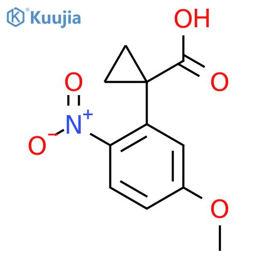 1-(5-Methoxy-2-nitrophenyl)cyclopropane-1-carboxylic acid structure