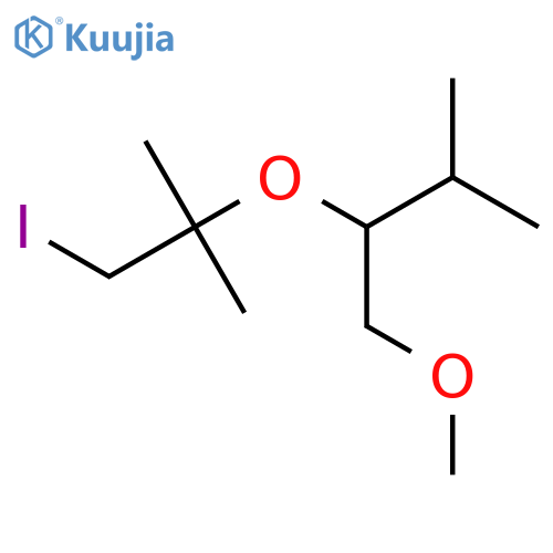 2-(1-iodo-2-methylpropan-2-yl)oxy-1-methoxy-3-methylbutane structure