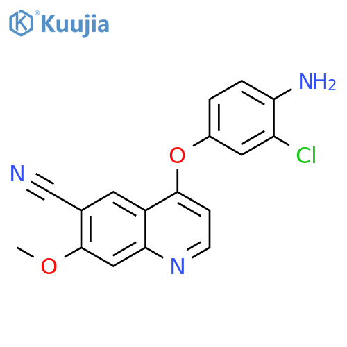 4-(4-Amino-3-chlorophenoxy)-7-methoxy-6-quinolinecarbonitrile Hydrochloride structure
