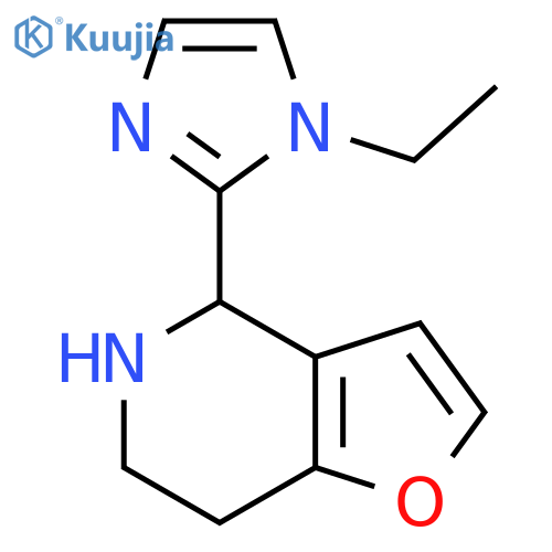 1-ethyl-2-{4H,5H,6H,7H-furo3,2-cpyridin-4-yl}-1H-imidazole structure