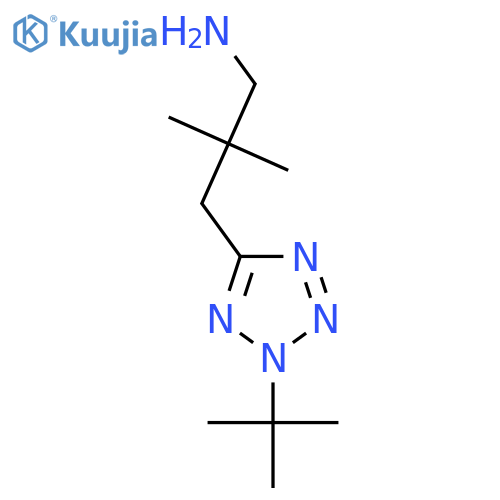 3-(2-tert-butyl-2H-1,2,3,4-tetrazol-5-yl)-2,2-dimethylpropan-1-amine structure