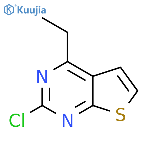 Thieno[2,3-d]pyrimidine, 2-chloro-4-ethyl- structure