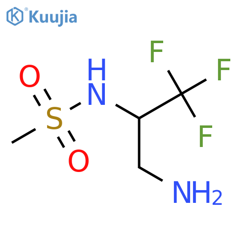 N-(3-amino-1,1,1-trifluoropropan-2-yl)methanesulfonamide structure