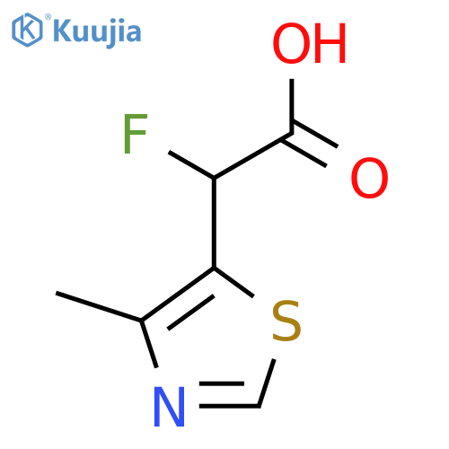 2-fluoro-2-(4-methyl-1,3-thiazol-5-yl)acetic acid structure