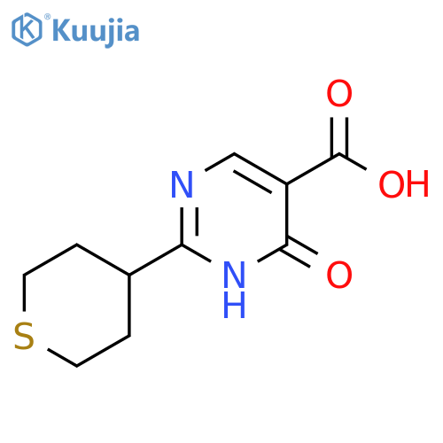5-Pyrimidinecarboxylic acid, 1,6-dihydro-6-oxo-2-(tetrahydro-2H-thiopyran-4-yl)- structure