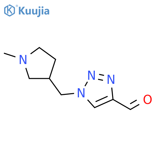 1-((1-methylpyrrolidin-3-yl)methyl)-1H-1,2,3-triazole-4-carbaldehyde structure