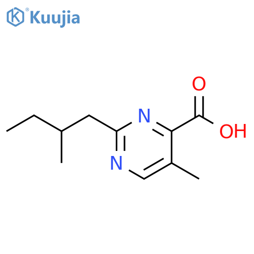 4-Pyrimidinecarboxylic acid, 5-methyl-2-(2-methylbutyl)- structure