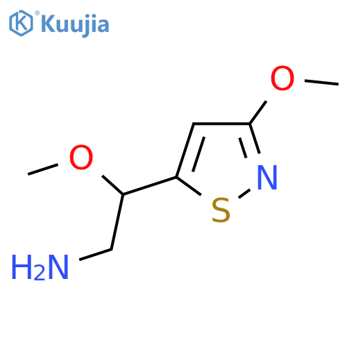 2-methoxy-2-(3-methoxy-1,2-thiazol-5-yl)ethan-1-amine structure