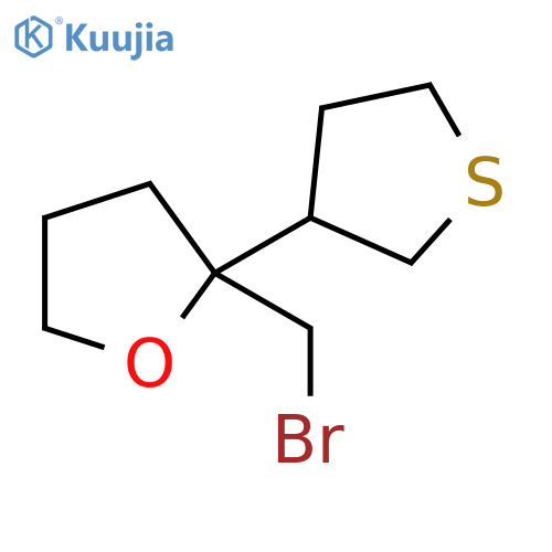Furan, 2-(bromomethyl)tetrahydro-2-(tetrahydro-3-thienyl)- structure
