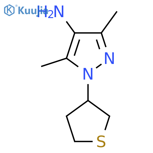 3,5-dimethyl-1-(thiolan-3-yl)-1H-pyrazol-4-amine structure