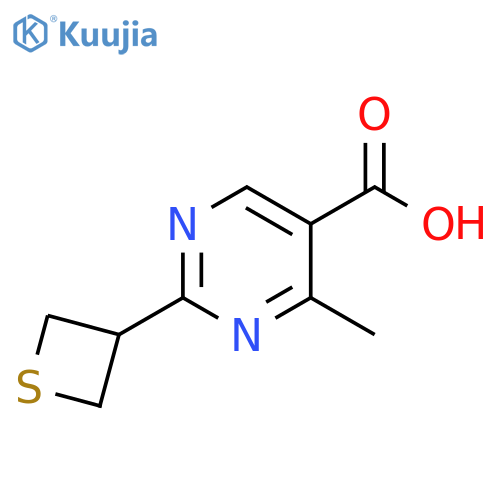 5-Pyrimidinecarboxylic acid, 4-methyl-2-(3-thietanyl)- structure