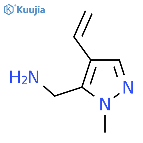 (4-ethenyl-1-methyl-1H-pyrazol-5-yl)methanamine structure