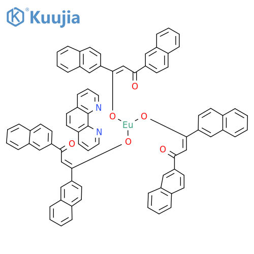 Europium,tris(1,3-di-2-naphthalenyl-1,3-propanedionato-kO,kO')(1,10-phenanthroline-kN1,kN10)- (9CI) structure