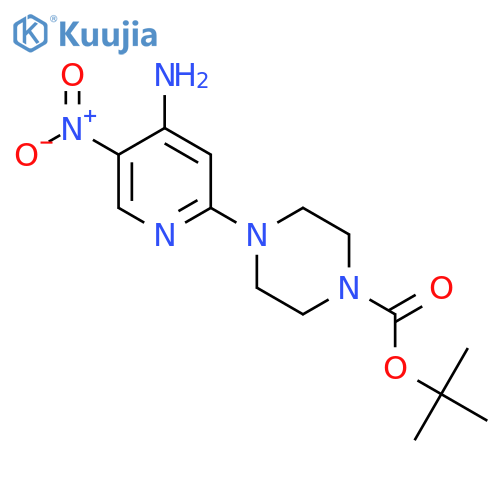 Tert-butyl 4-(4-amino-5-nitropyridin-2-yl)piperazine-1-carboxylate structure