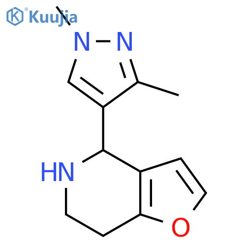 4-{4H,5H,6H,7H-furo3,2-cpyridin-4-yl}-1,3-dimethyl-1H-pyrazole structure