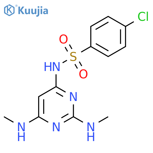 Benzenesulfonamide, N-[2,6-bis(methylamino)-4-pyrimidinyl]-4-chloro- structure