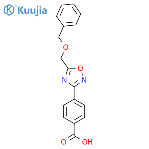 4-{5-(benzyloxy)methyl-1,2,4-oxadiazol-3-yl}benzoic acid structure