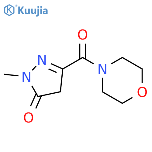 Morpholine, 4-[(4,5-dihydro-1-methyl-5-oxo-1H-pyrazol-3-yl)carbonyl]- structure
