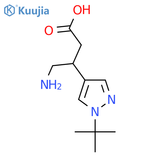 4-amino-3-(1-tert-butyl-1H-pyrazol-4-yl)butanoic acid structure