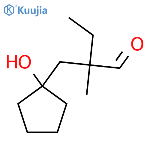 2-(1-hydroxycyclopentyl)methyl-2-methylbutanal structure