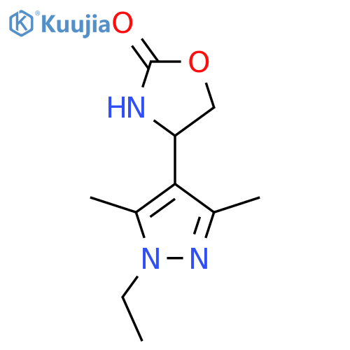 4-(1-ethyl-3,5-dimethyl-1H-pyrazol-4-yl)-1,3-oxazolidin-2-one structure