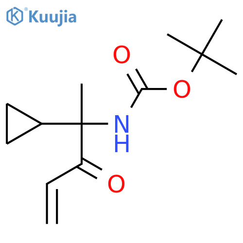 tert-butyl N-(2-cyclopropyl-3-oxopent-4-en-2-yl)carbamate structure