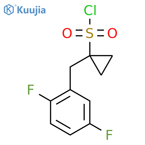 1-(2,5-difluorophenyl)methylcyclopropane-1-sulfonyl chloride structure
