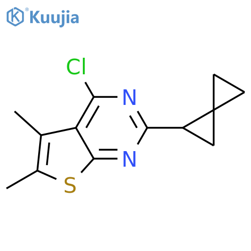 4-chloro-5,6-dimethyl-2-{spiro2.2pentan-1-yl}thieno2,3-dpyrimidine structure
