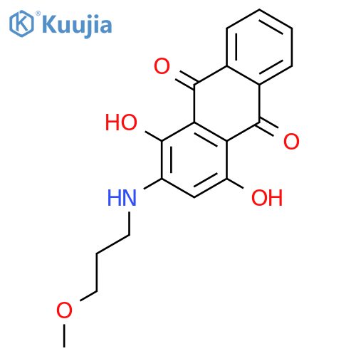 1,4-dihydroxy-2-[(3-methoxypropyl)amino]anthraquinone structure