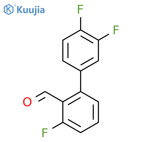 2-(3,4-difluorophenyl)-6-fluorobenzaldehyde structure