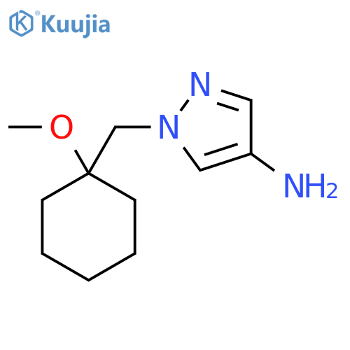 1-(1-methoxycyclohexyl)methyl-1H-pyrazol-4-amine structure