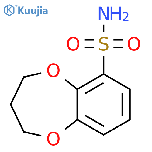 2H-1,5-Benzodioxepin-6-sulfonamide, 3,4-dihydro- structure