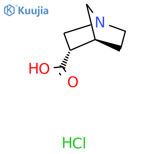 rac-(3R,4R)-1-azabicyclo2.2.1heptane-3-carboxylic acid hydrochloride structure