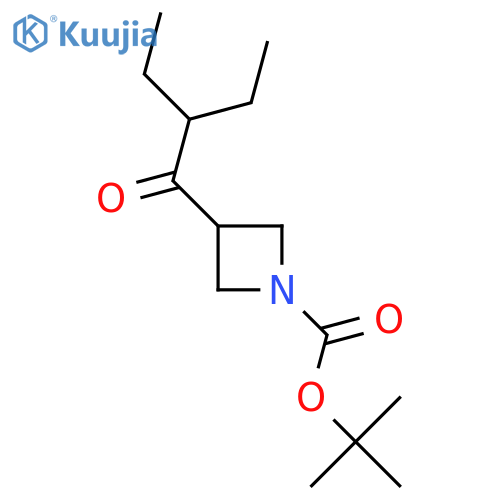 Tert-butyl 3-(2-ethylbutanoyl)azetidine-1-carboxylate structure