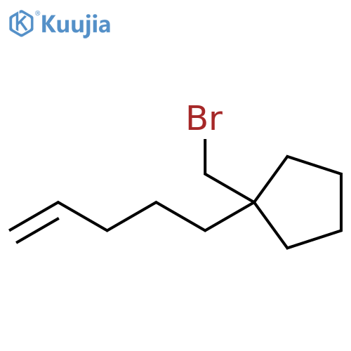 Cyclopentane, 1-(bromomethyl)-1-(4-penten-1-yl)- structure