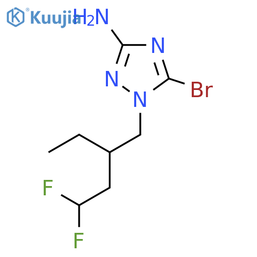 5-bromo-1-(2-ethyl-4,4-difluorobutyl)-1H-1,2,4-triazol-3-amine structure