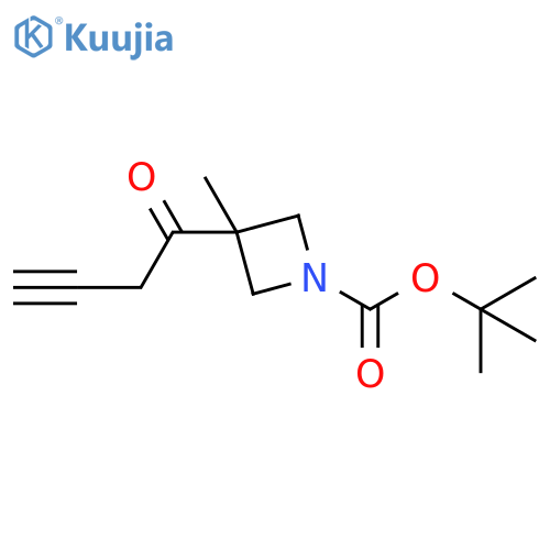 1-Azetidinecarboxylic acid, 3-methyl-3-(1-oxo-3-butyn-1-yl)-, 1,1-dimethylethyl ester structure