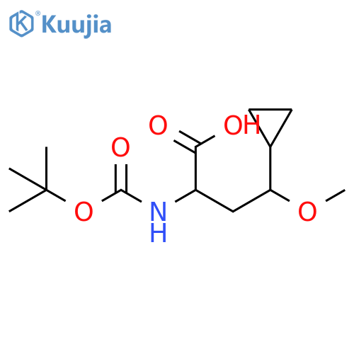 2-{(tert-butoxy)carbonylamino}-4-cyclopropyl-4-methoxybutanoic acid structure