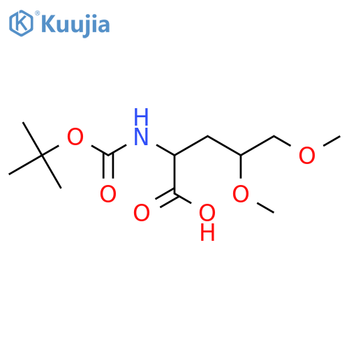 2-{(tert-butoxy)carbonylamino}-4,5-dimethoxypentanoic acid structure