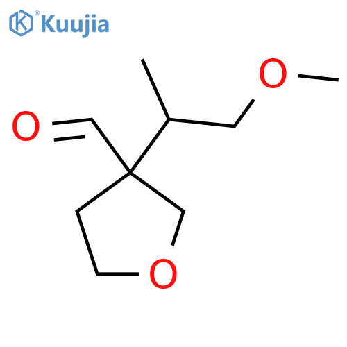 3-(1-methoxypropan-2-yl)oxolane-3-carbaldehyde structure