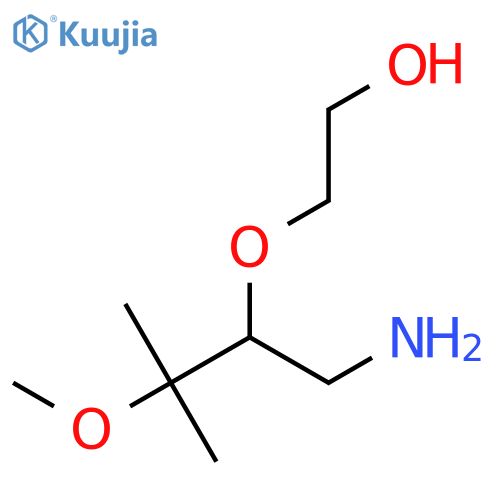 2-(1-amino-3-methoxy-3-methylbutan-2-yl)oxyethan-1-ol structure