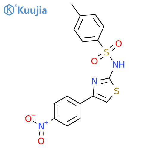 Benzenesulfonamide, 4-methyl-N-[4-(4-nitrophenyl)-2-thiazolyl]- structure