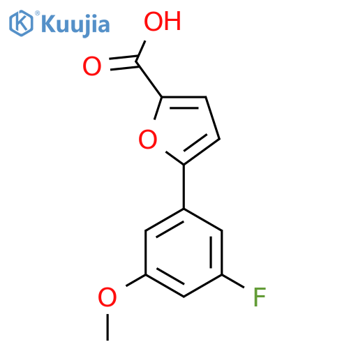 5-(3-fluoro-5-methoxyphenyl)furan-2-carboxylic acid structure