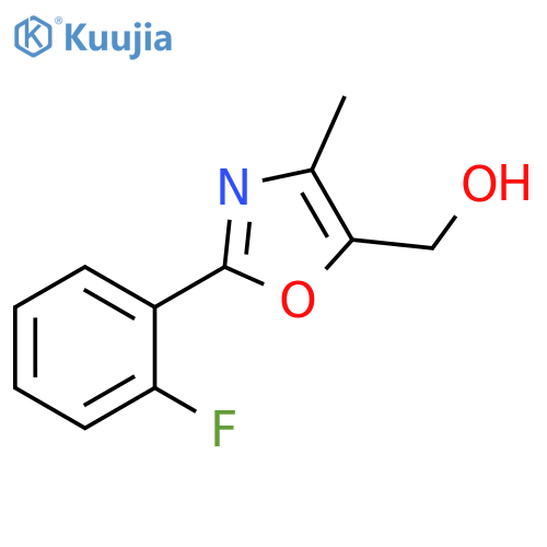 2-(2-fluorophenyl)-4-methyl-1,3-oxazol-5-ylmethanol structure