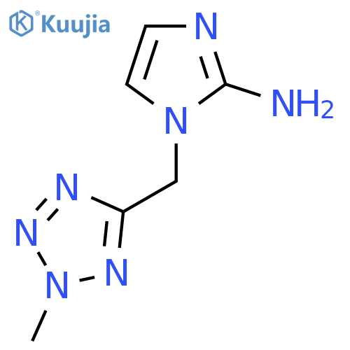 1-(2-methyl-2H-1,2,3,4-tetrazol-5-yl)methyl-1H-imidazol-2-amine structure