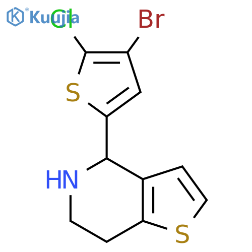 4-(4-bromo-5-chlorothiophen-2-yl)-4H,5H,6H,7H-thieno3,2-cpyridine structure
