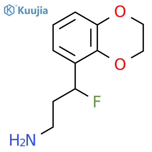 3-(2,3-dihydro-1,4-benzodioxin-5-yl)-3-fluoropropan-1-amine structure