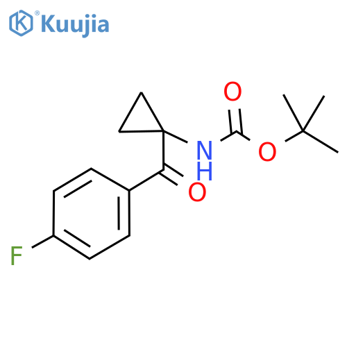 tert-Butyl N-{1-[(4-fluorophenyl)carbonyl]cyclopropyl}carbamate structure